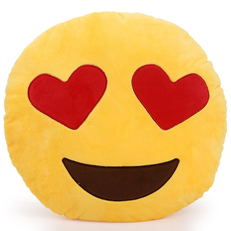 Soft Emoji Cushion Pillow Emoticon Round Yellow Stuffed Plush Toy Phone Decor Ebay 