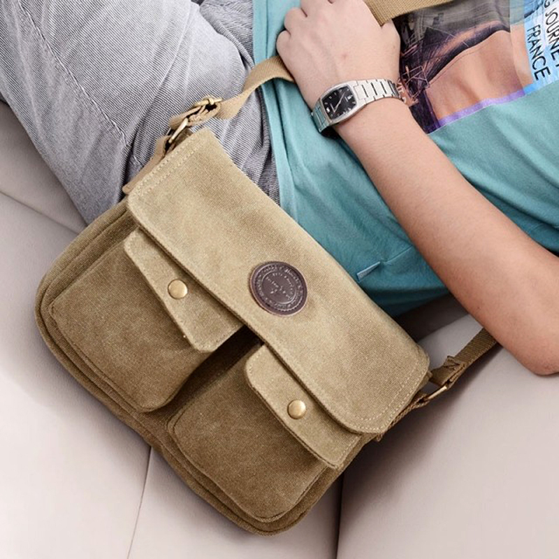 Cool Vintage Canvas Shoulder Messenger Bag Casual Retro Sports Satchel