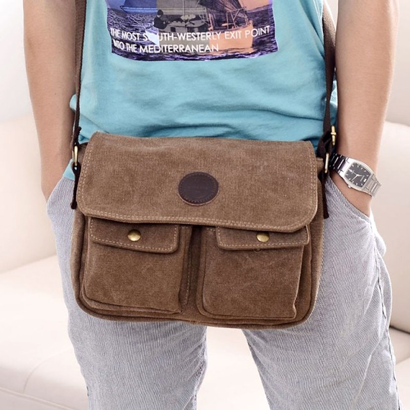 Cool Vintage Canvas Shoulder Messenger Bag Casual Retro Sports Satchel