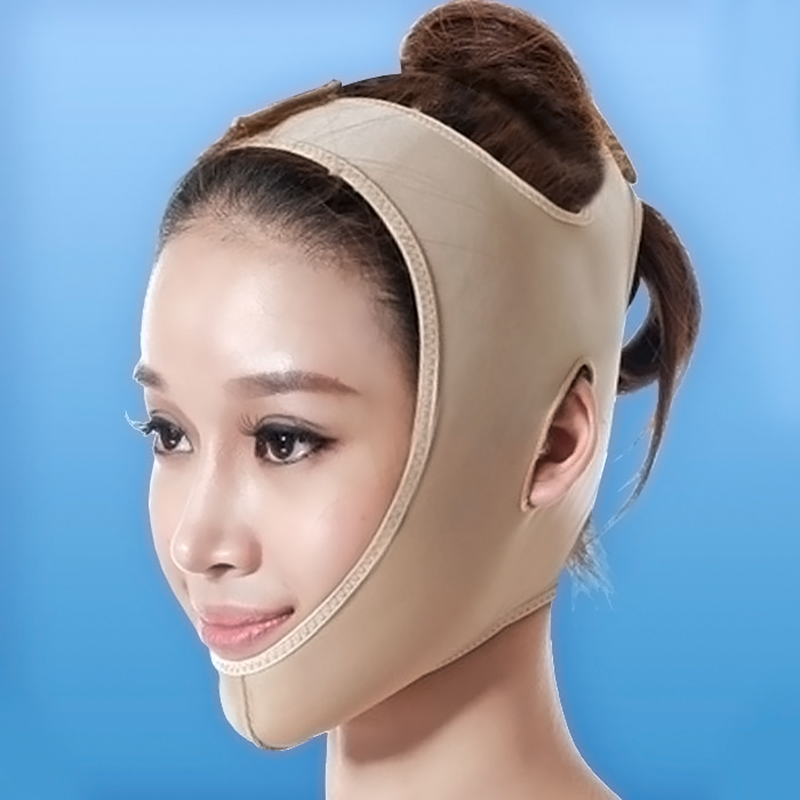 Women Lady V LINE Facial Slim Lifting Mask Silicon Mask Band Neck