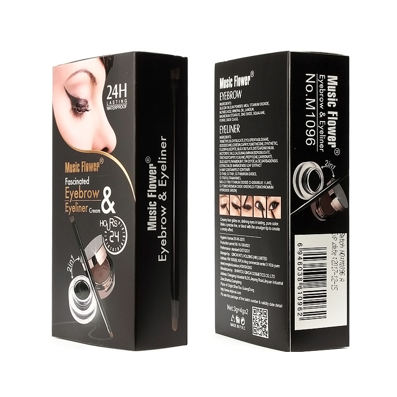 6pcs Pro Eyebrow Powder & Eyeliner Gel Set Waterproof with Brush