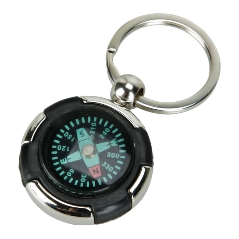thumbnail image 2 of Mini Portable Mountaineering Compass - Keychain With Carabiner 2 of 11