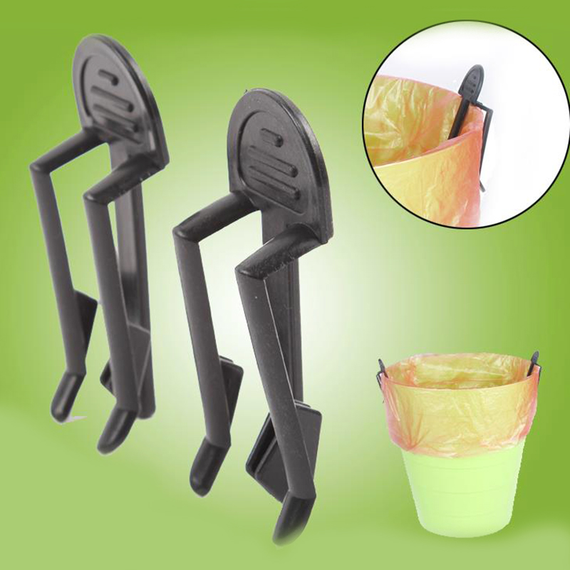 2PC Trash Bag Fixed Clip Office Dustbin Waste Bin Garbage Can Holder
