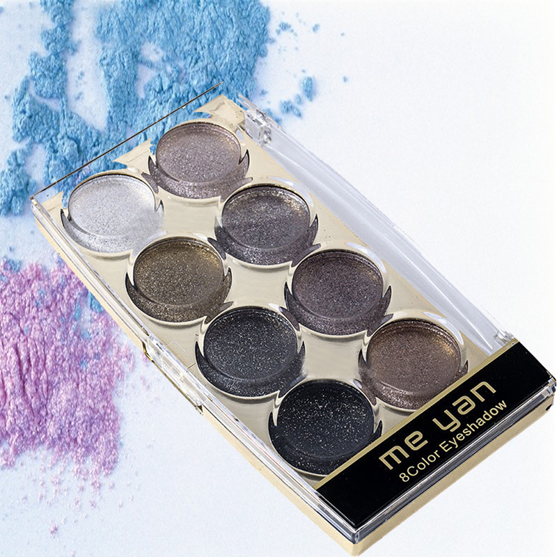 8Colors Earth Tone Nude Eyeshadow Glitter Eye Shadow Palette Warm