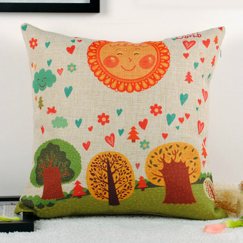 Vintage Cotton Linen Throw Sofa Pillow Case Pillowcases Cushion Cover