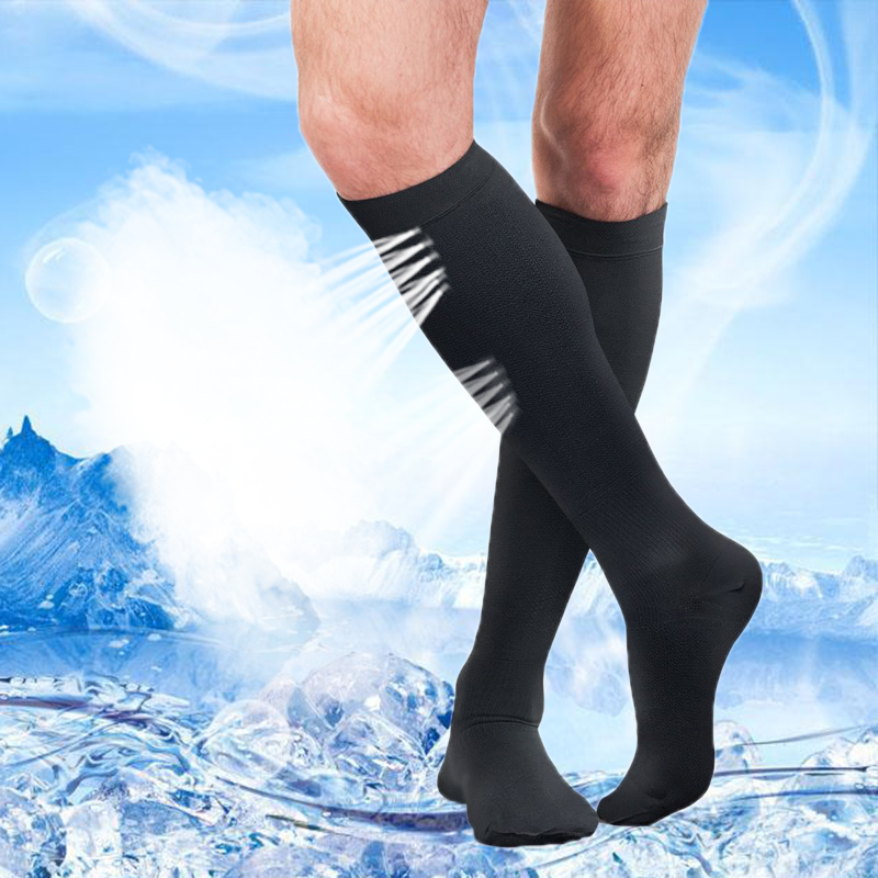 Men Women Varicose Vein Stockings Running Sport Knee Support