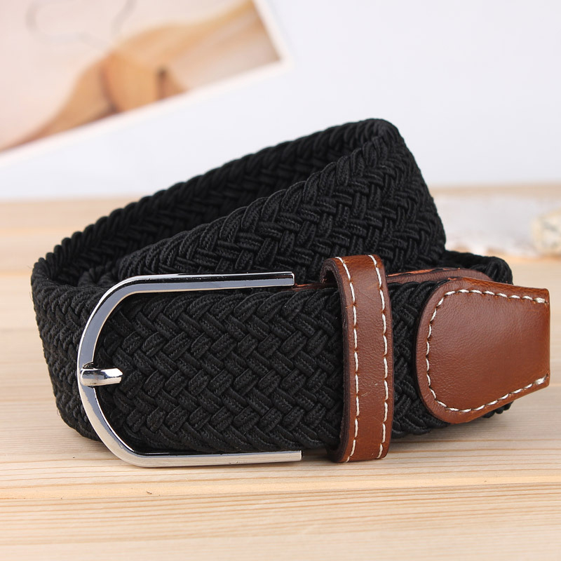 Gallery Seven Men's Woven Elastic Belt 3-Pack - Stretch Fabric Braided Casual Belts