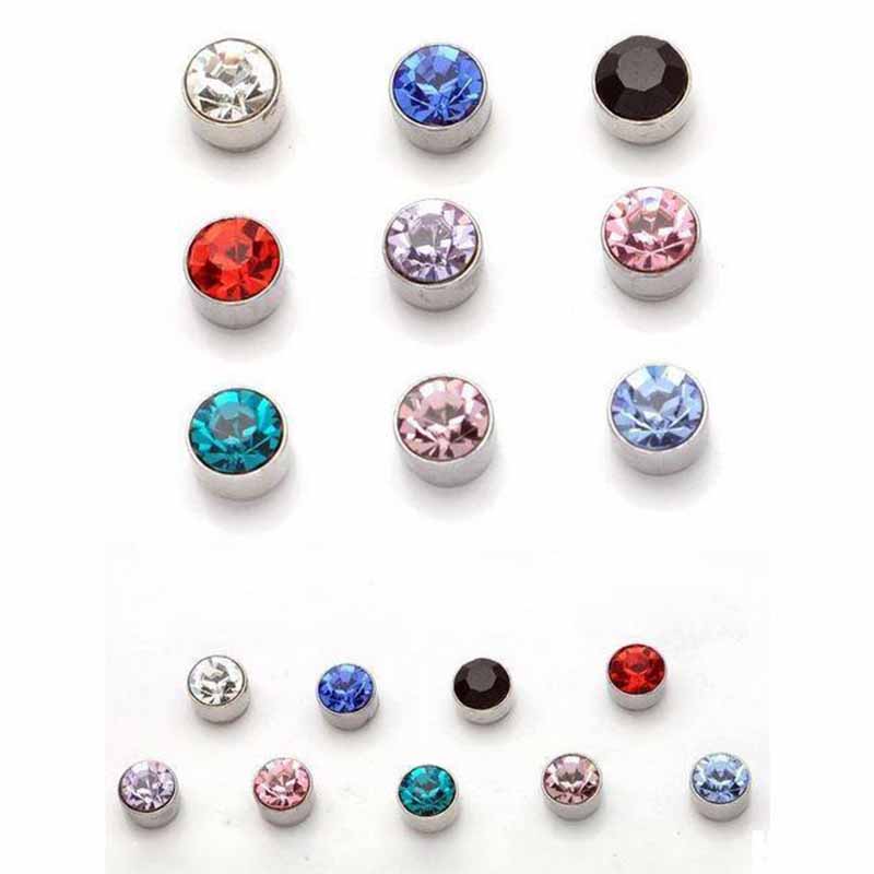 1Pair Women Men Ear Stud Earrings Clip On No Ear Hole