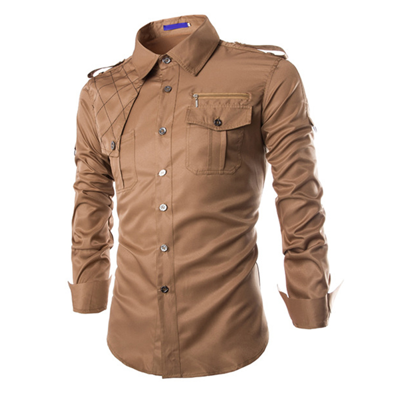 long sleeve epaulette shirt