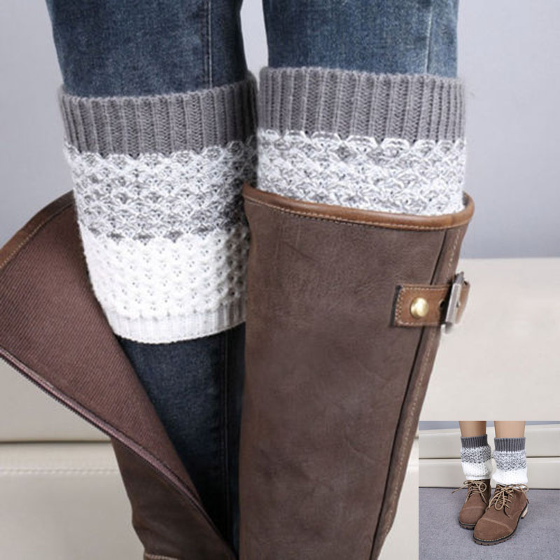 Winter Fashion Women Crochet Knitted Boot Cuffs Toppers Leg Warmers Socks eBay