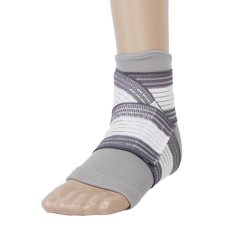 Ankle Foot Compression Wrap Support Elastic Sleeve Bandage Brace Injury