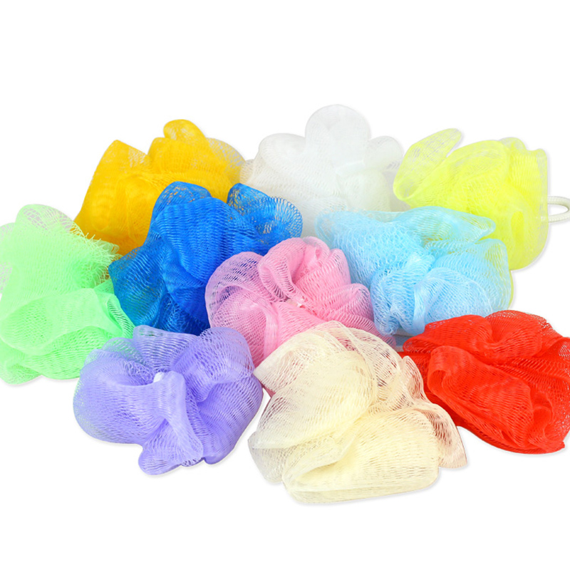 2Pcs Bath Sponge Mesh Ball Scrunchie Body Wash Scourer Exfoliate Puff Random eBay