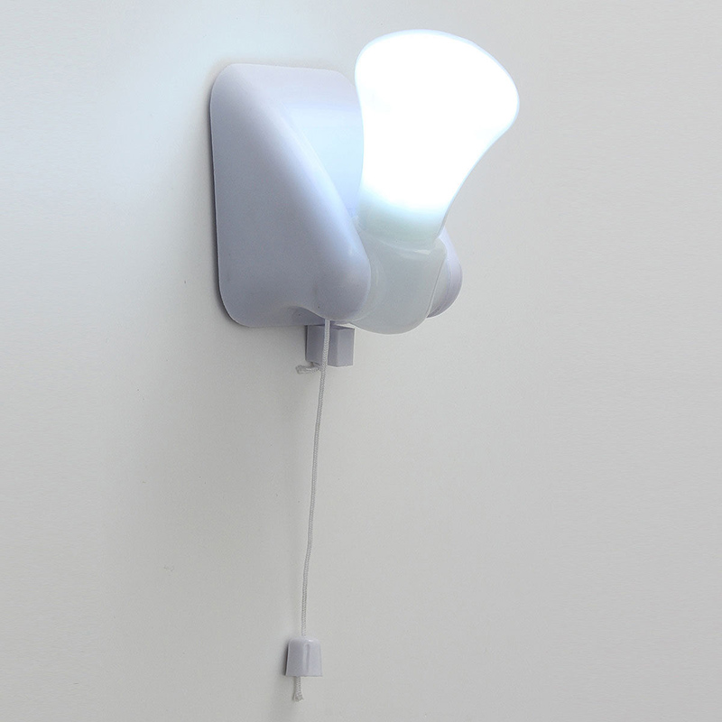 Self Adhesive Night Handy LED Bulb Cabinet Wall Mount Table Lamp Light Battery eBay