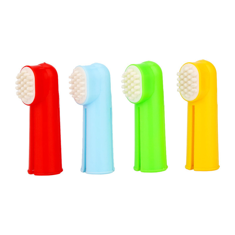 2X Pet Dog Cat Soft Finger Toothbrush Grooming Dental Cleaning Teeth Care Brush eBay