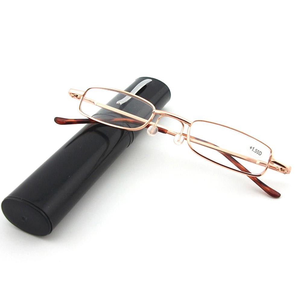 Classic Mens Women Retro Reading Glasses Tube Cases +1.5 +2.0 +2.5 +3.0