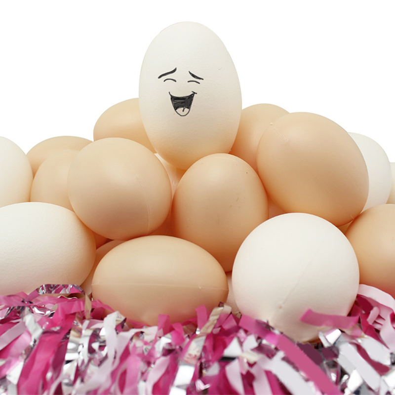 Lot 5pcs Fake Plastic Dummy Egg For Chicken Hen Hatching Party Decor
