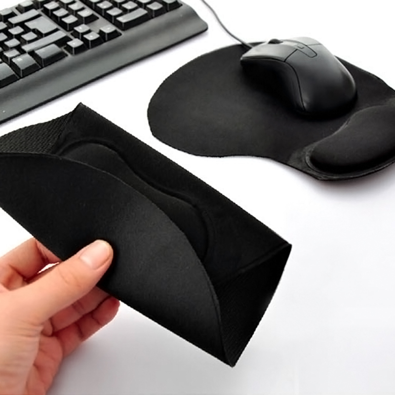 Black Comfort Wrist Support Mat Mouse Mice Pad Computer PC Laptop Gel