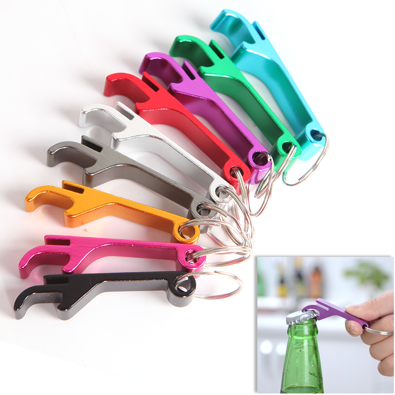 2Pcs Aluminum Bottle Opener Keyfob Keyring Keychain Beer Bar Tool Claw