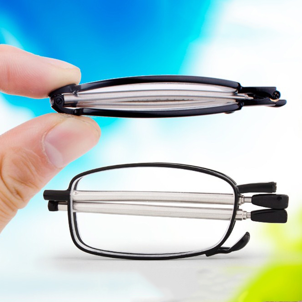 Womens Mens Folding Reading Glasses Rotation Eyeglass +1.5 +2.0 +2.5