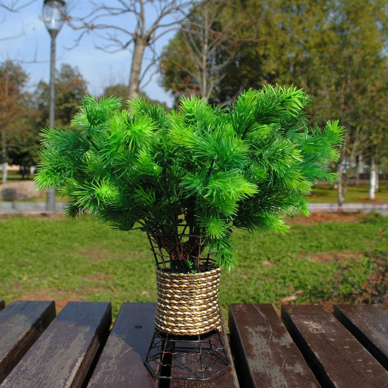 1pc Plastic Mini Fake Green Pine Tree Artificial Plant Tree Decor Home