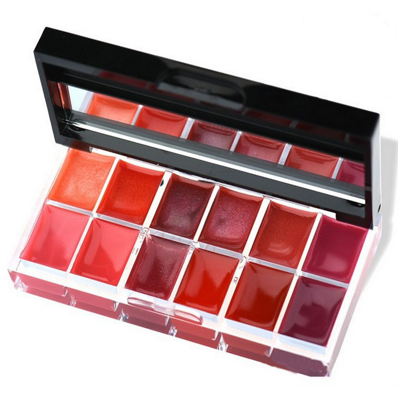 12 Colors Set Pro Moisturizing Lip Gloss Palette Makeup Lipstick Cosmetics Cream Ebay