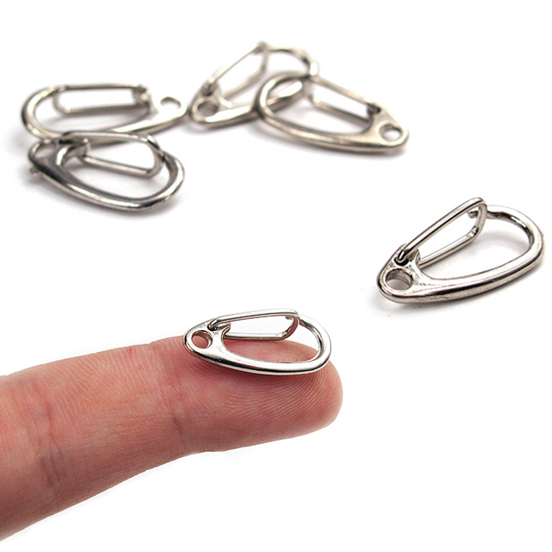 Compact Quick Release Key Ring Keychain with Split Rings Clip Stainless