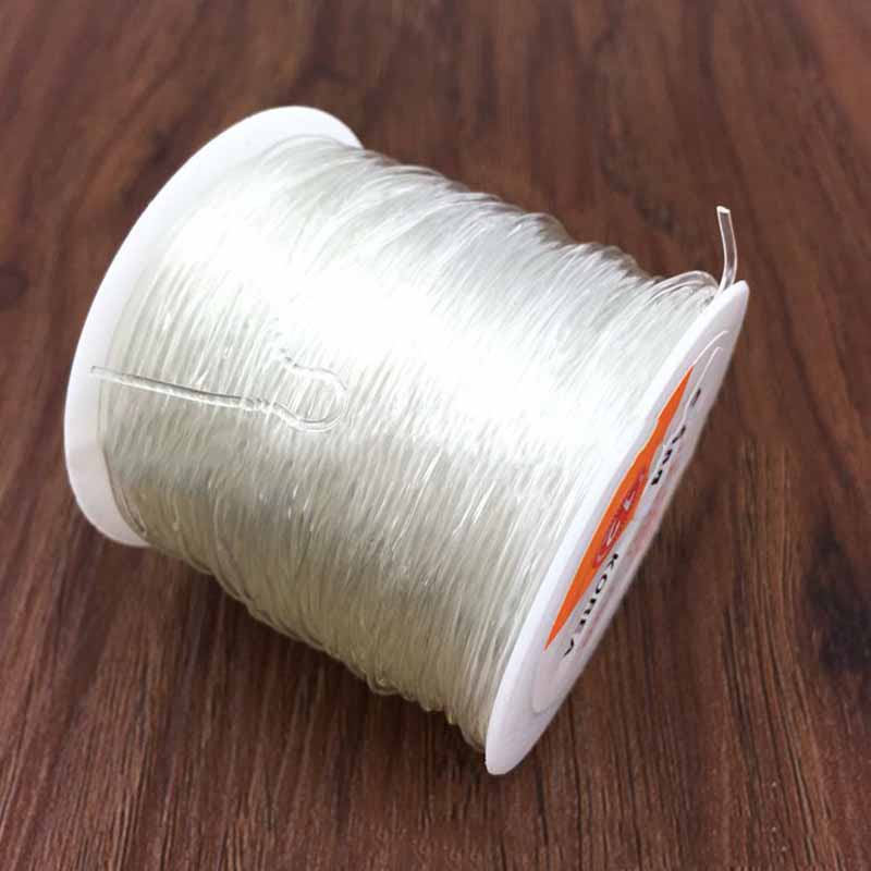 New 100M 0.8mm Clear Stretch Elastic Beading Cord String Thread Spool
