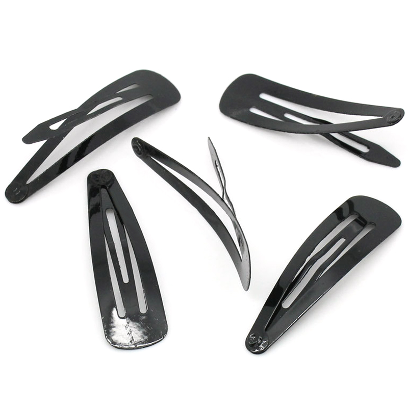 Bulk 12 Pcs Black Metal Hairpin hair Clips Snap Barrettes Hairpin Slides Grips eBay