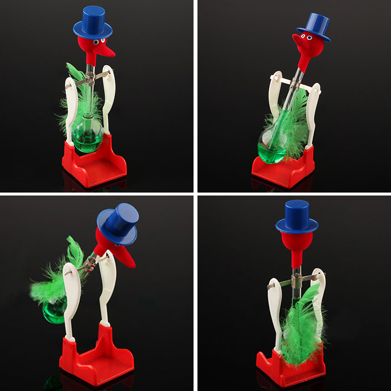 Drinking Water Bird Dippy Lucky Novelty Happy Duck Bobbing Toy Retro