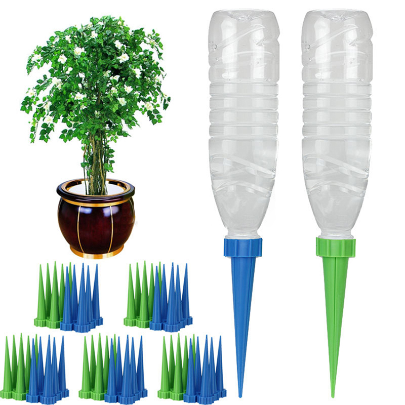 12x Automatic Garden Cone Watering Spike Plant Flower Waterers Bottle