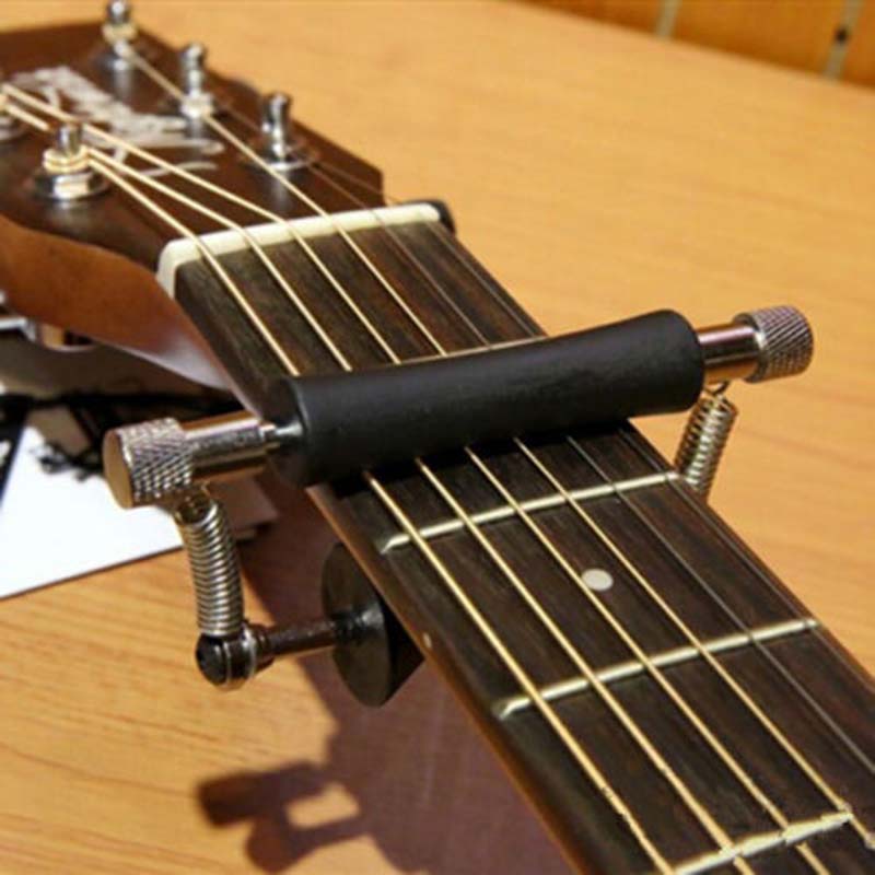 Carbon Black Steel Guitar Rolling Guitar Glider Capo for 6String