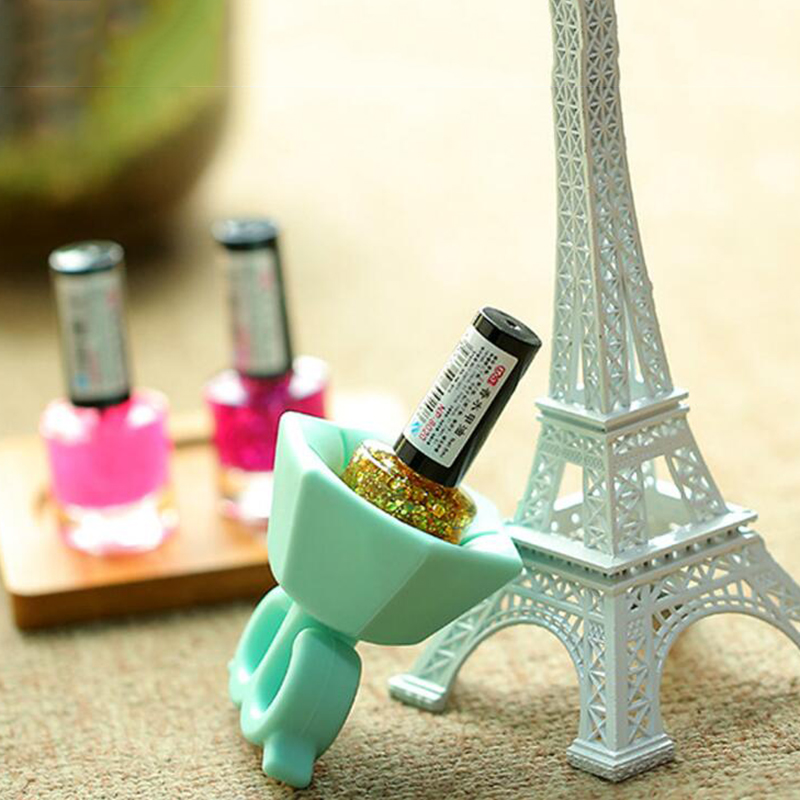 Wearable Silicone Finger Nail Polish Holder Stand Manicure Bottle Stand
