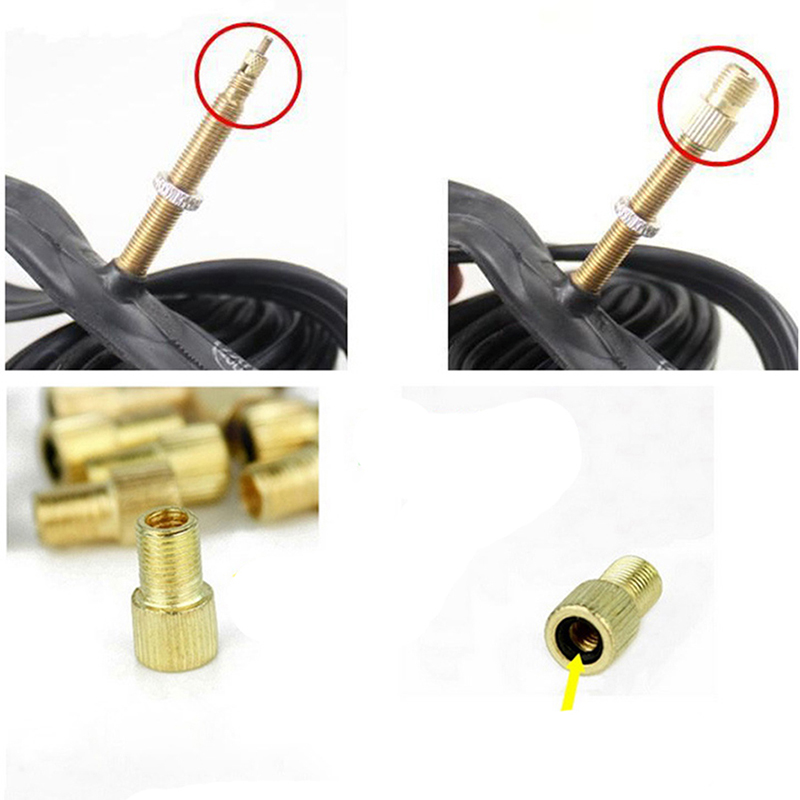 Messing Adapter Presta to FahrradVentil Converter FahrradPumpe