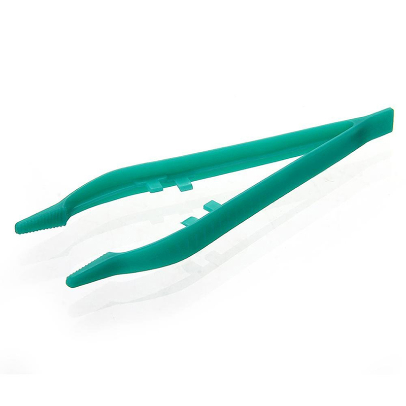 5pcs Disposable Medical First Aid Tweezer Small Plastic Tweezers Green