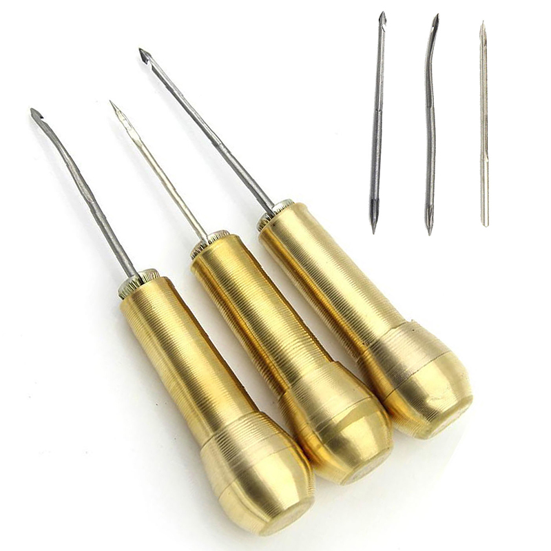 Leather Tent Canvas Sewing Awl Hand Stitcher Taper Leathercraft+3