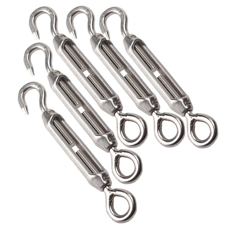 Stainless Steel 304 Hook&Eye Turnbuckle Wire Rope Tension Tighten Rope