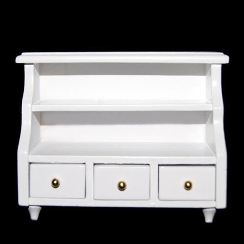 DOLLHOUSE Miniature Furniture wooden Toilet BATHROOM SHELF drawer