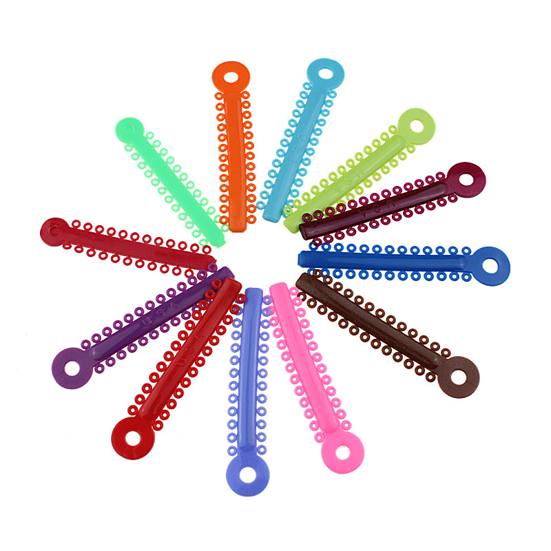 40PCS Dental Orthodontics Elastic Ligature Ties Multicolors