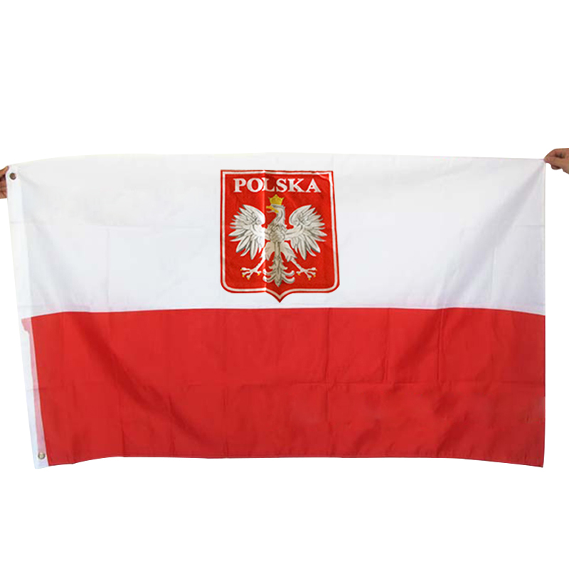 3x5 Poland Flag with Eagle Polish Banner Polska Country Pennant | eBay