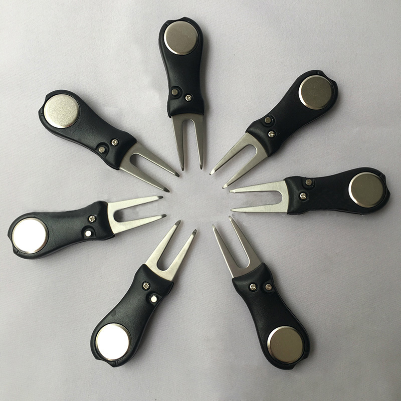 Golf Ball Marker Switchblade Pitchmark Divot Repair Tool Pitch Groove
