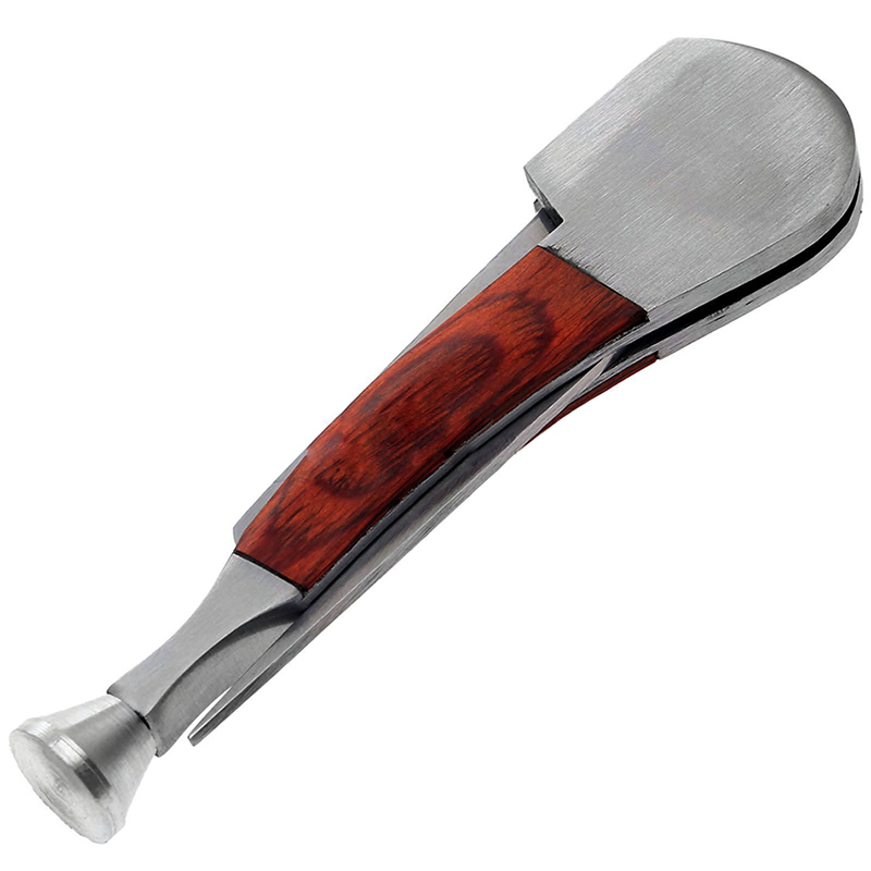 3in1 Smoking Red Wood+Stainless Steel Tobacco Pipe Cleaning Tamper Tool