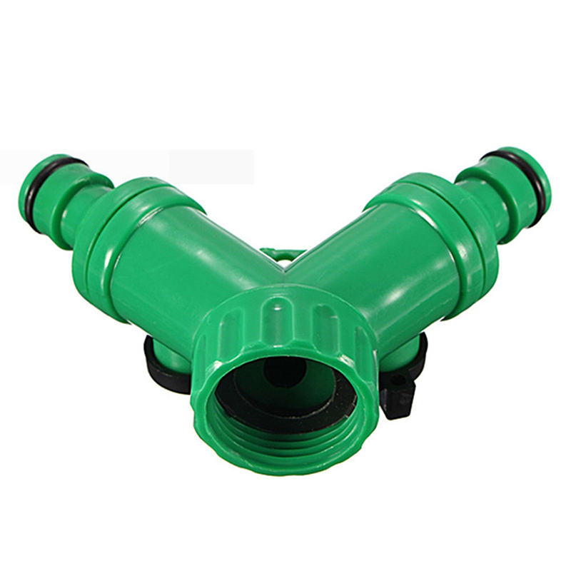 3/4" YShaped Screw Hose Splitter Connector Adaptor Turn Off Plastic