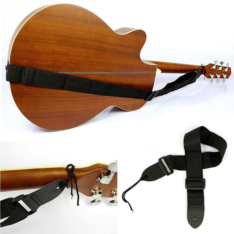 Black Adjustable Firm Nylon Neck Strap for Acoustic Electric Classic