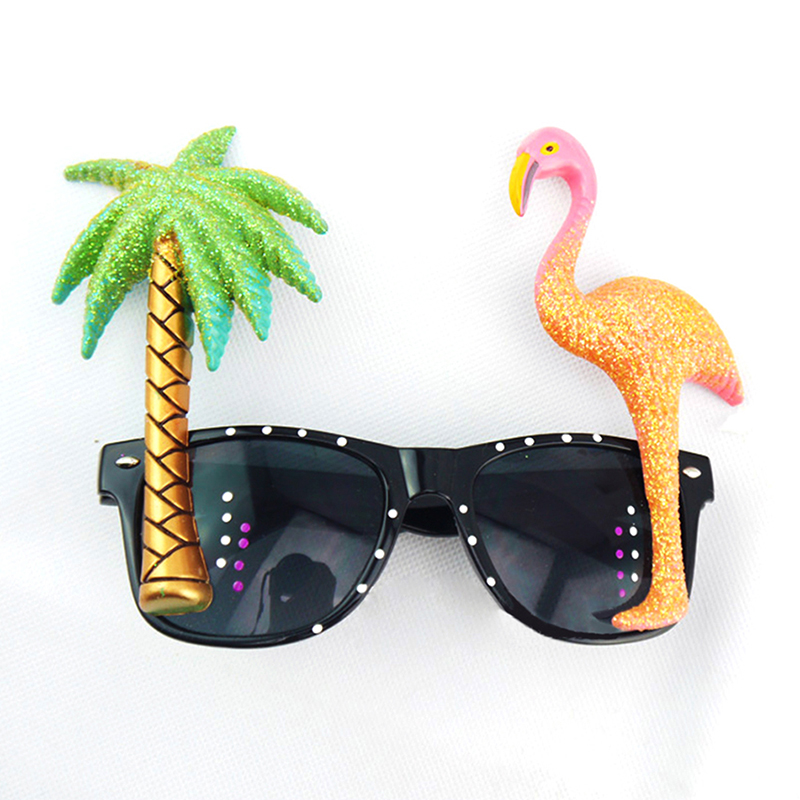 Hawaiian Flamingos Sunglasses Novelty Funny Party Shadding Glasses