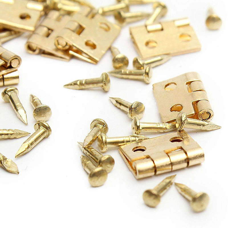 12Pcs Mini Door Hinges with Screws for Doll House Miniature Furnitures Fittings eBay