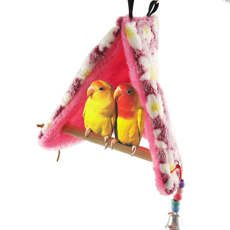 Bird Parrot Warm Fleece Hammock Perch Tent Hanging Swing Toys Bed Cave