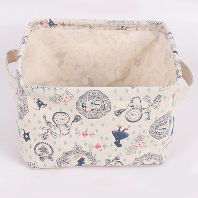 Waterproof Cotton Linen Storage Bag Underwear Bra Basket Hamper Sorter