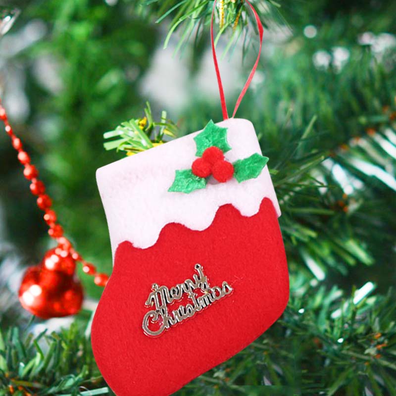 2* xmas shoes stocking christmas tree decoration hanging party
