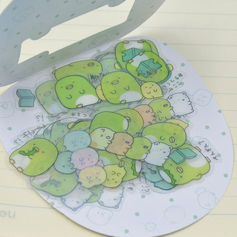 50 Pcs Japanese Cute Sticker Flakes Bag Sack Anlimals DIY Scrapbooking Craft New
