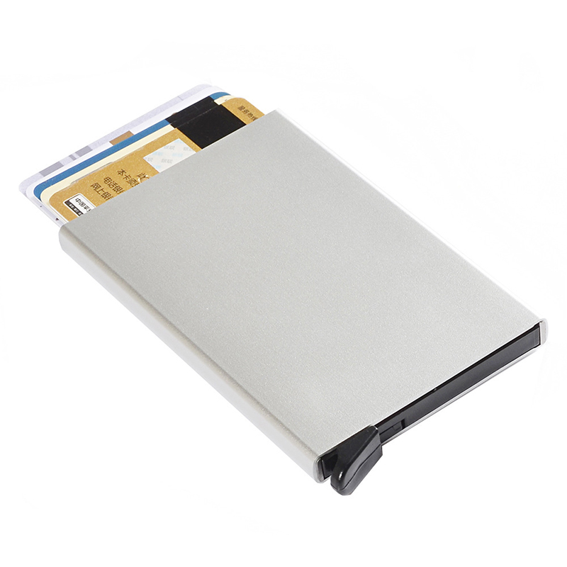 Aluminum RFID Card Protector Slim Credit Card Holder Wallet 5 Cards Box Pop Up | eBay